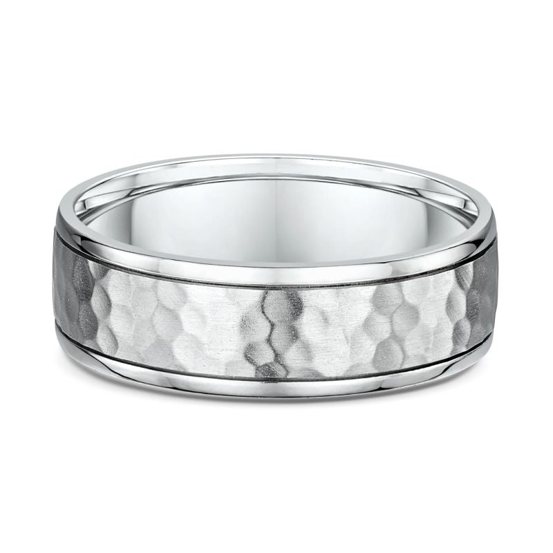 Centre Hammered Men's Ring