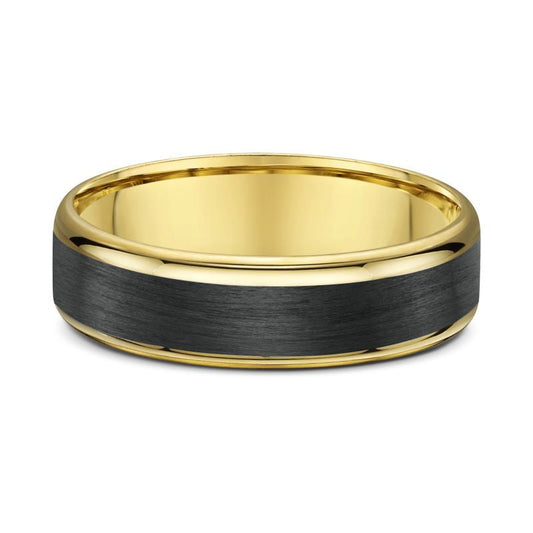 Gold and Carbon Fibre Men's Ring