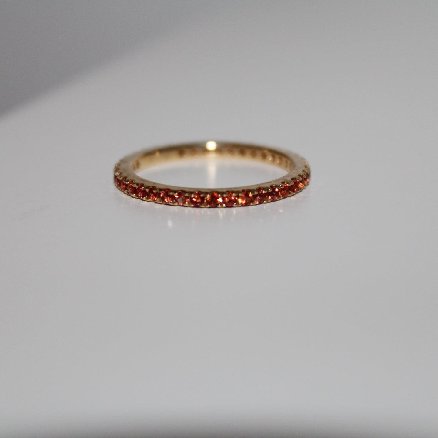 Orange Sapphire Ring