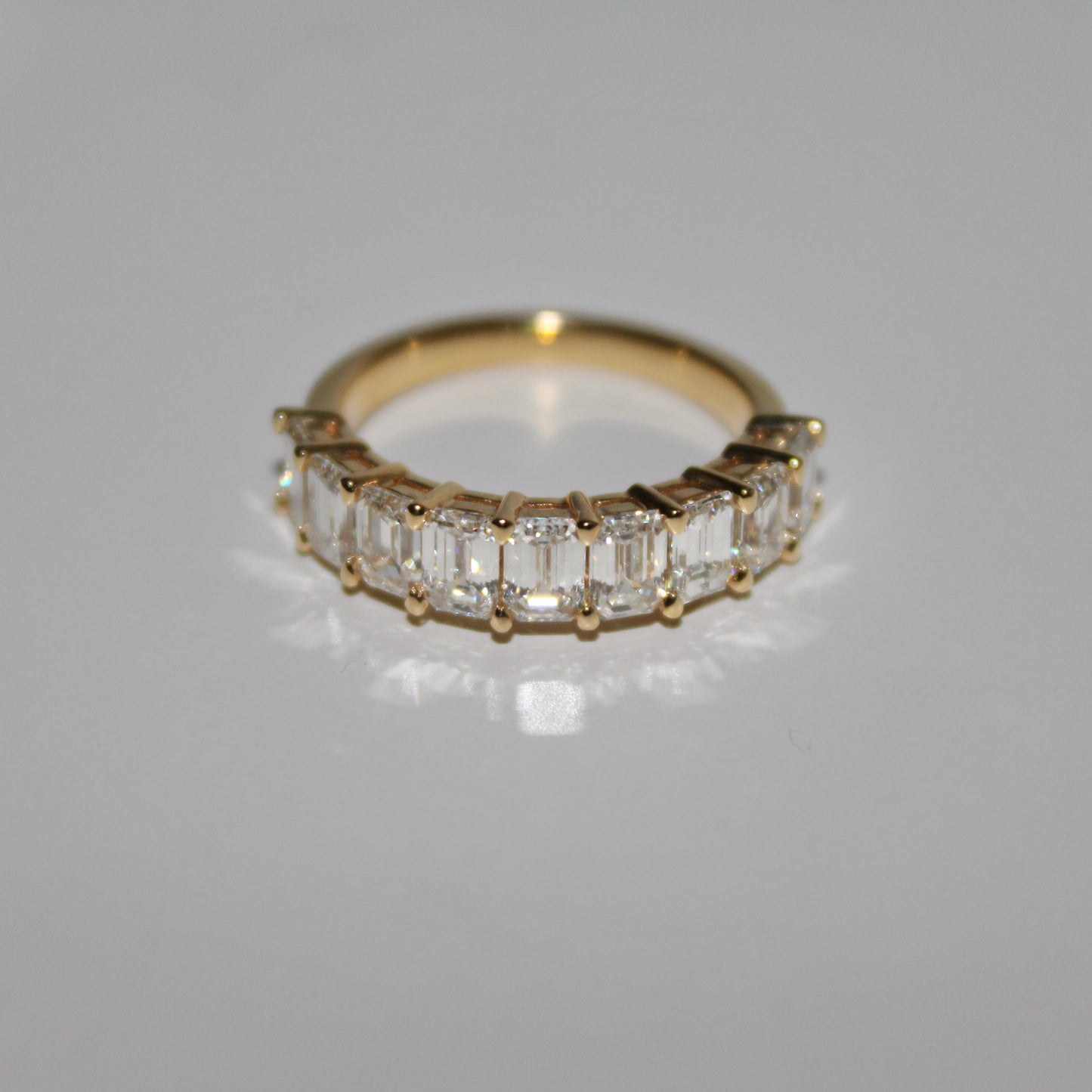 Emerald Diamond Wedding Band