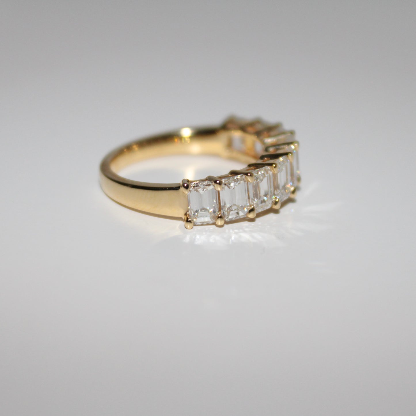 Emerald Diamond Wedding Band