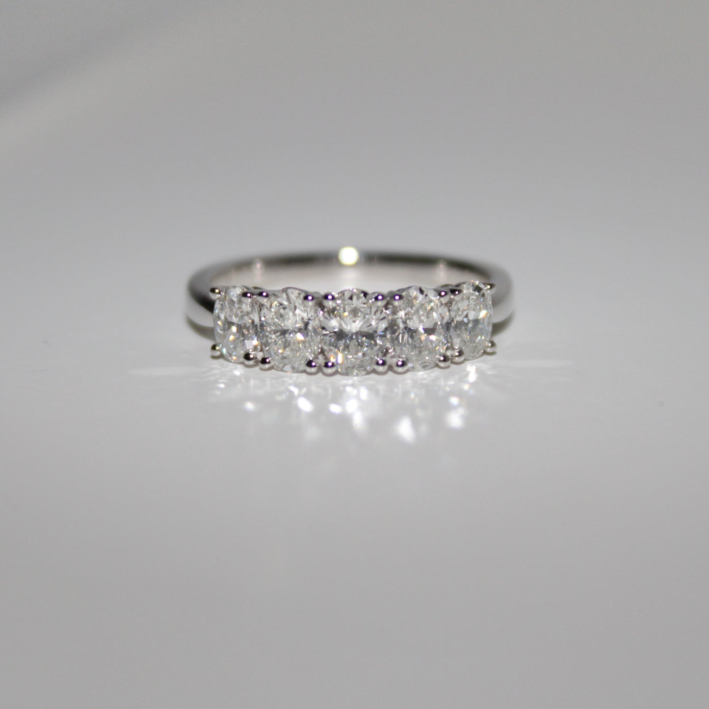 Oval Diamond Wedding Band