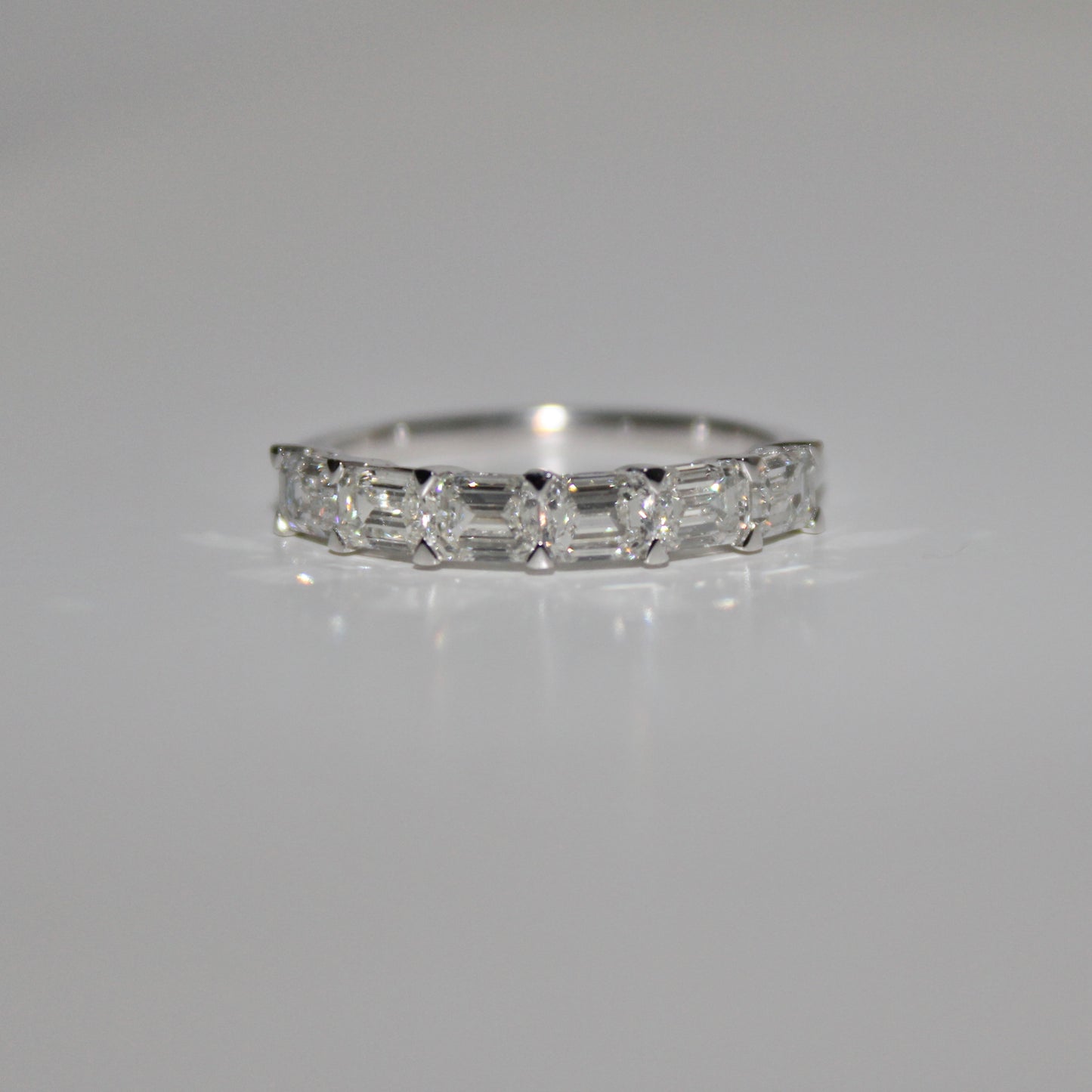 Emerald Diamond Wedding Band
