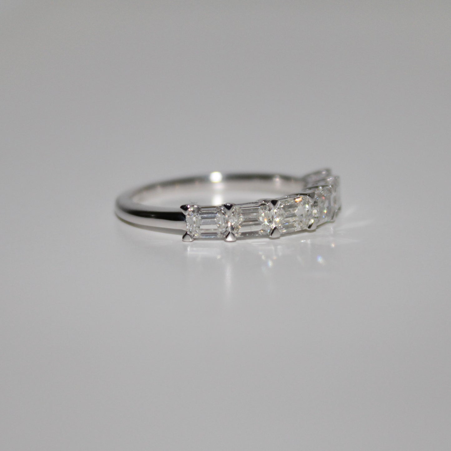 Emerald Diamond Wedding Band