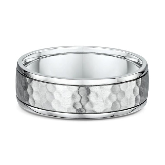 Centre Hammered Men's Ring