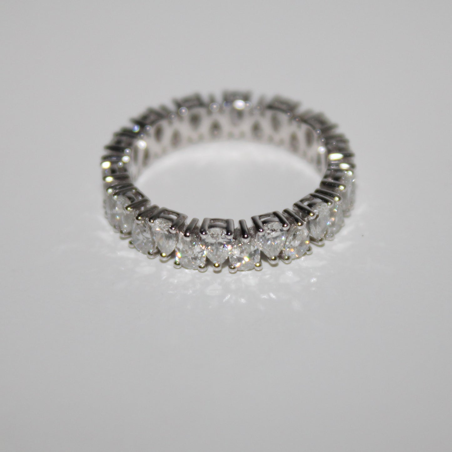 Pear Diamond Wedding Band